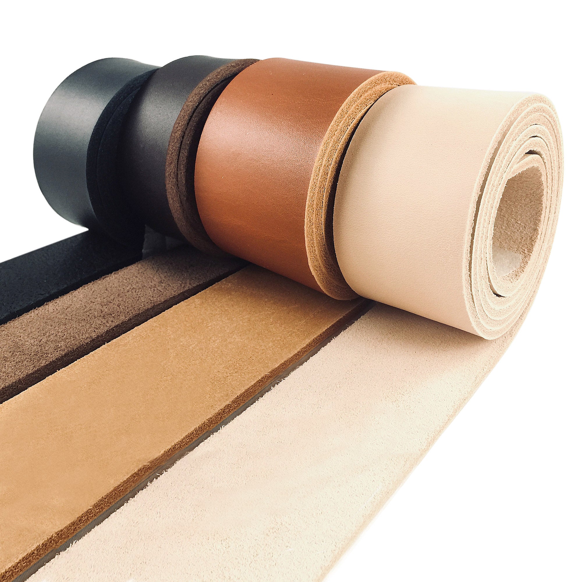 8/9oz. Brown Leather Strips, great for making belts or leathercraft projects.