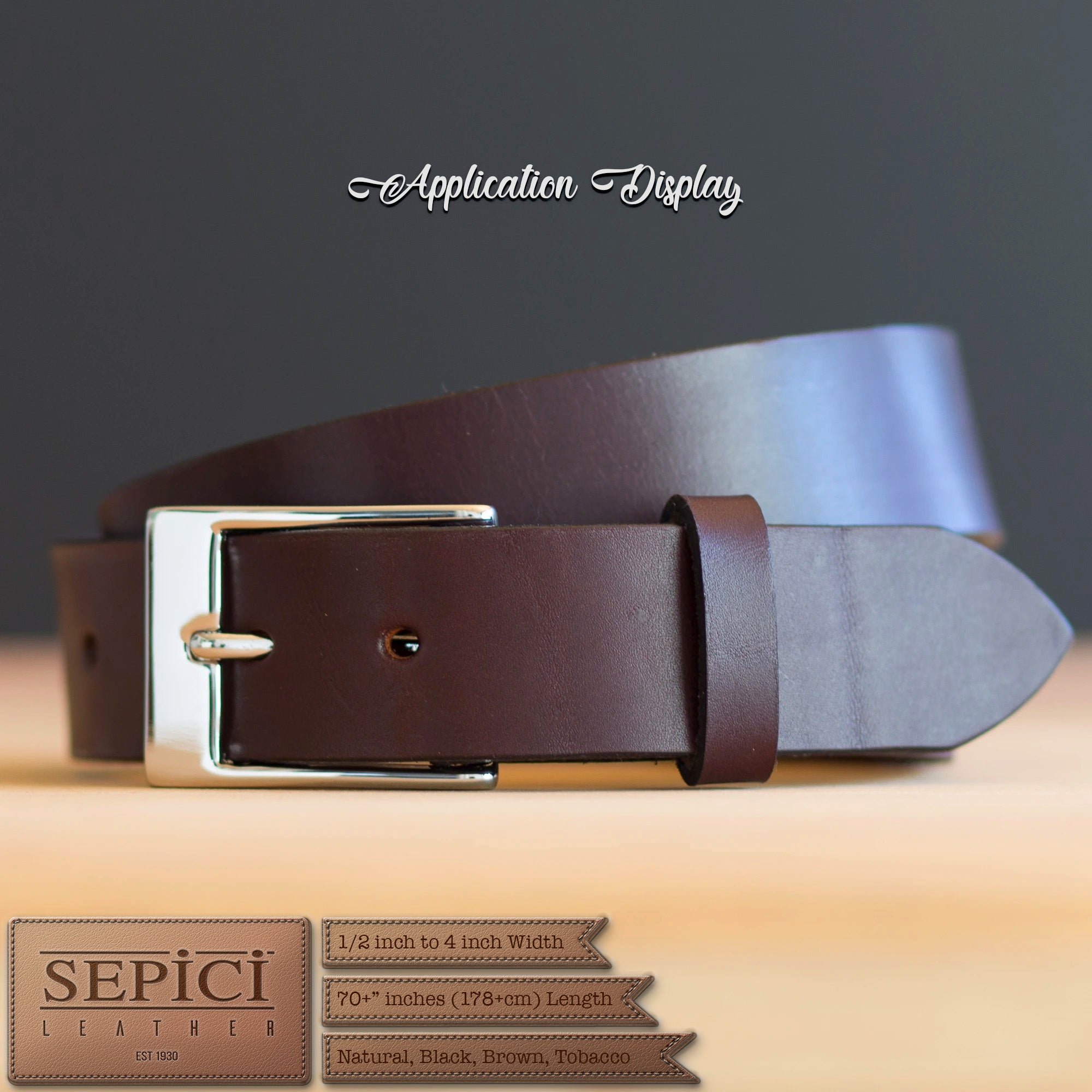 8/9oz. Brown Leather Strips, great for making belts or leathercraft projects.