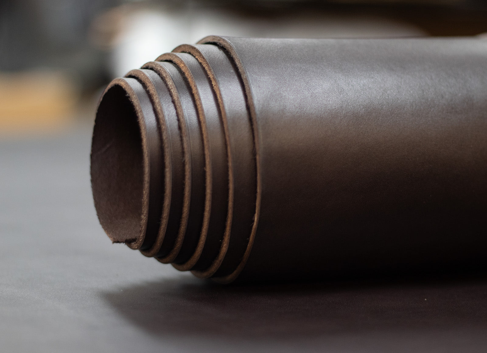 8/10oz. English Bridle Leather, Brown, Single Back, by Wickett & Craig