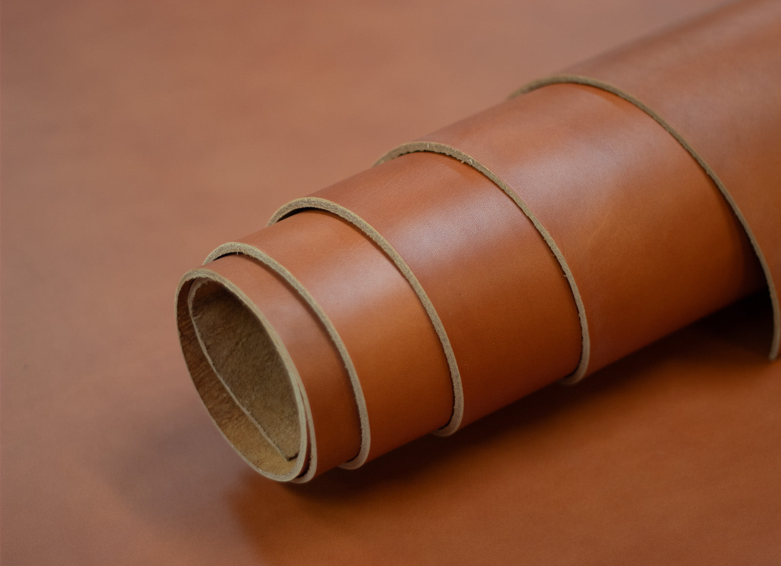 8/10oz. English Bridle Leather, Tan Color, Single Back, by Wickett & Craig