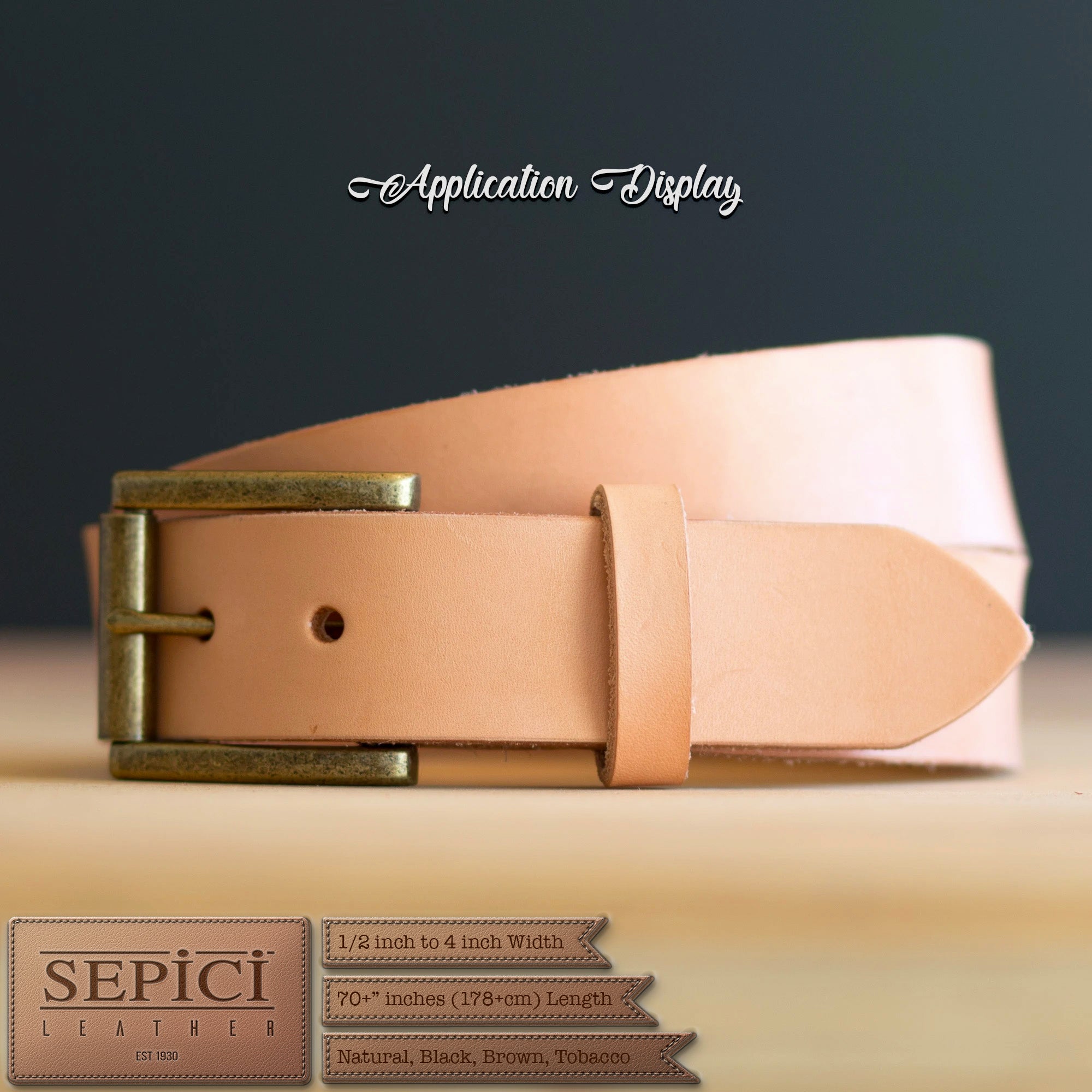 8/9oz. Natural Leather Strips, great for making belts or leathercraft projects.