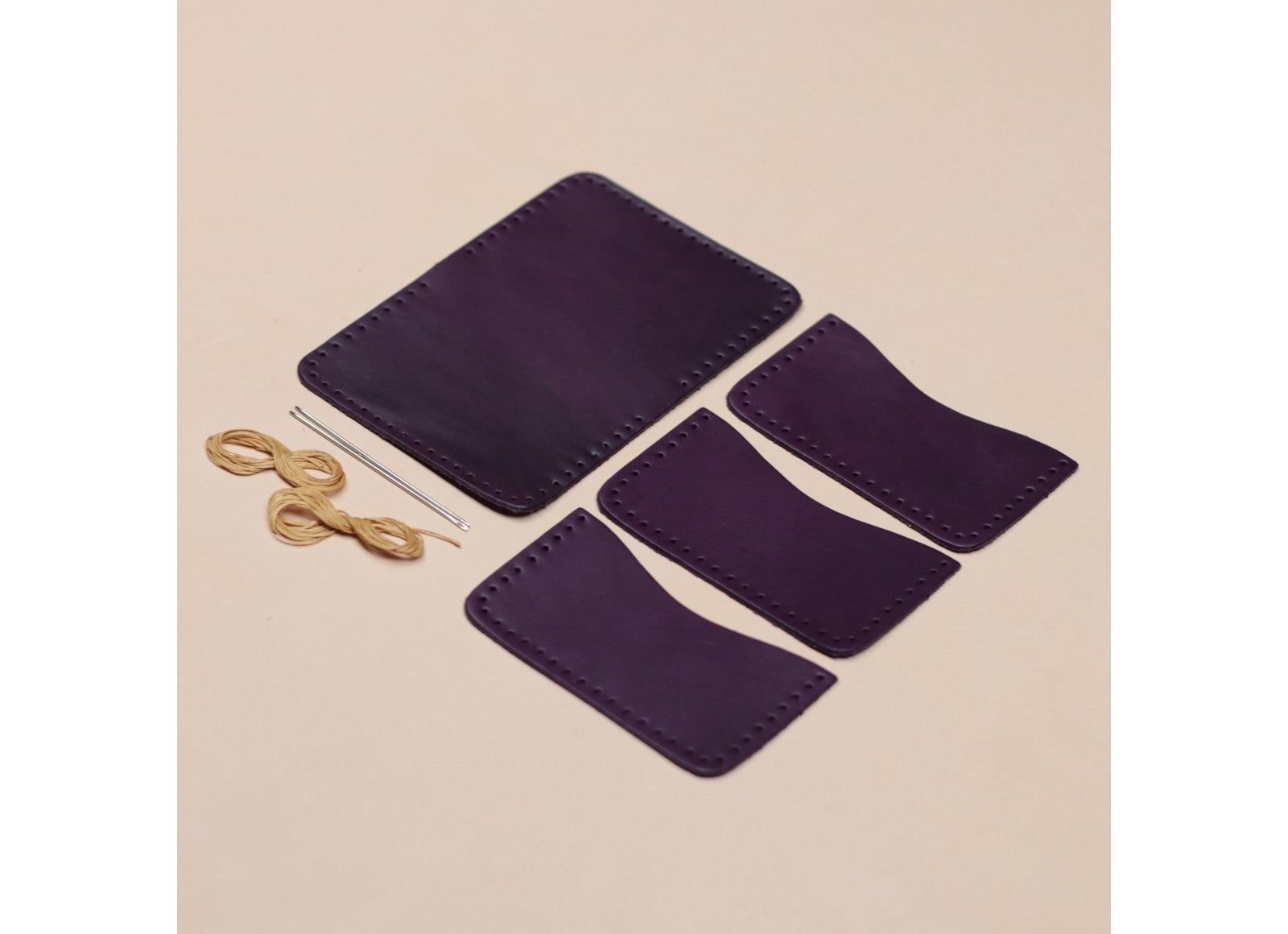 Veg-Tan Leather DIY Wallet Kit Series, Minimal Wallet (Card Holder)