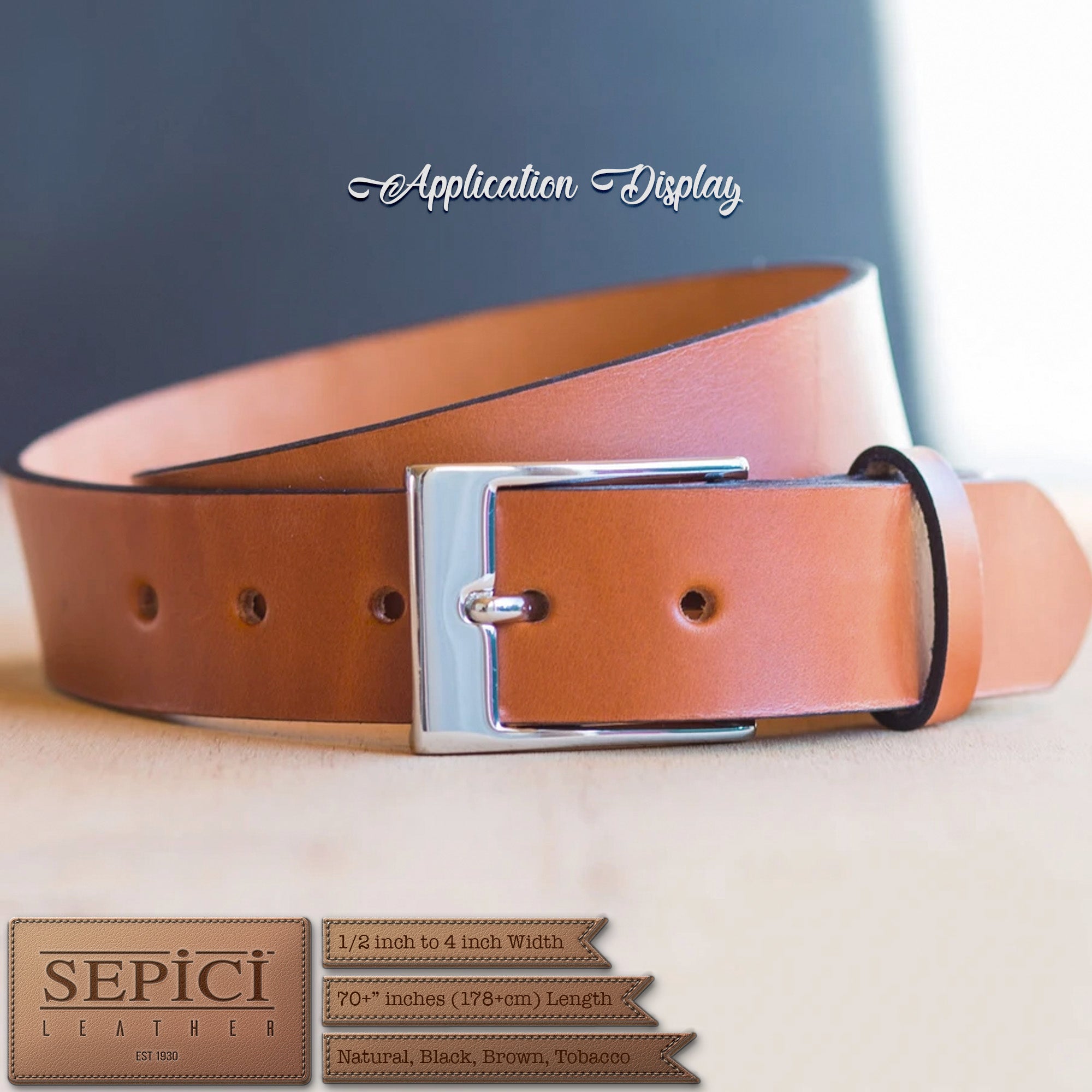 8/9oz. British-Tan Leather Strips, great for making belts or leathercraft projects.