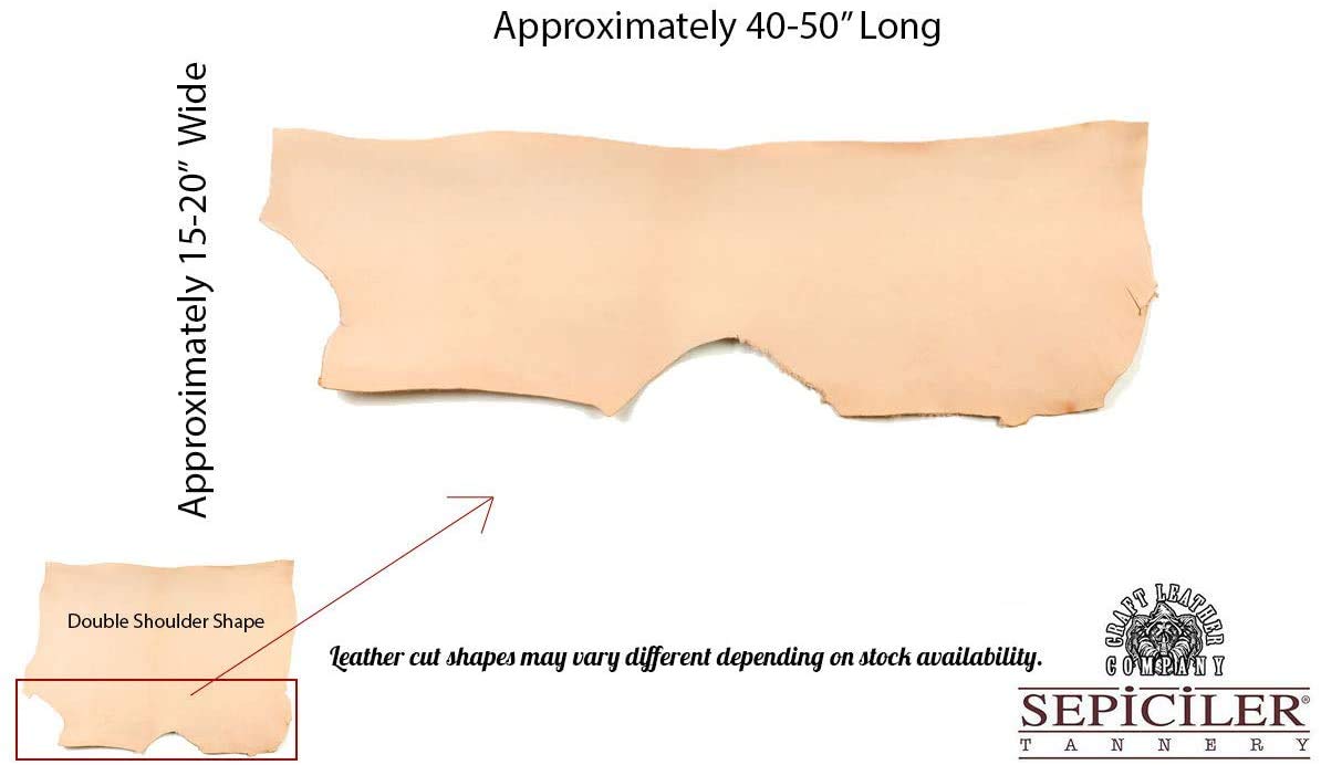 Natural Veg-Tan Tooling Leather Pre-Cuts & Pieces by Sepici