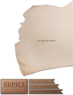 10/11oz. V1 Db. Shoulders Vegetable-Tanned Natural Tooling Leather by Sepici