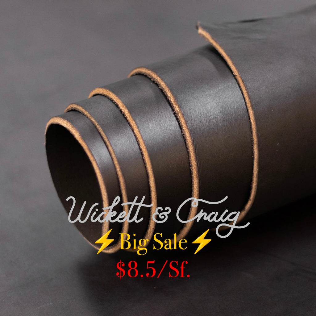 ⚡Big Sale⚡ 12/14oz. English Bridle Leather, Brown, Single Back by Wickett & Craig