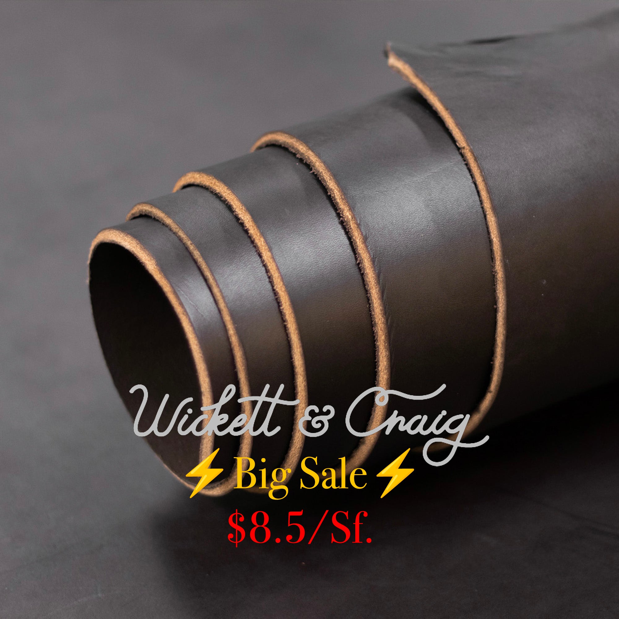 ⚡Big Sale⚡ 12/14oz. English Bridle Leather, Brown, Single Back by Wickett & Craig