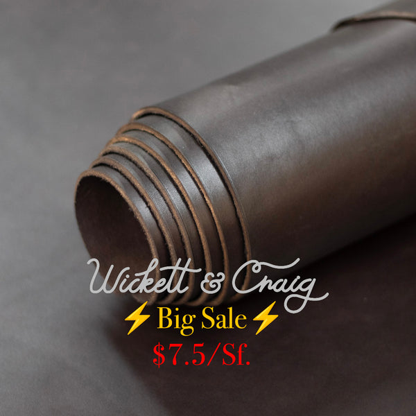 ⚡Big Sale⚡ 8/10oz. English Bridle Leather, Brown, Single Back, by Wickett & Craig