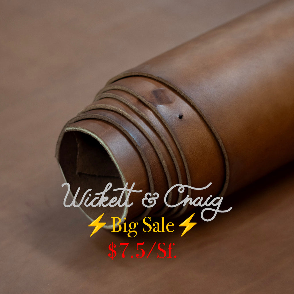 ⚡Big Sale⚡ 8/10oz. English Bridle Leather, Saddle Brown, Side, by Wickett & Craig