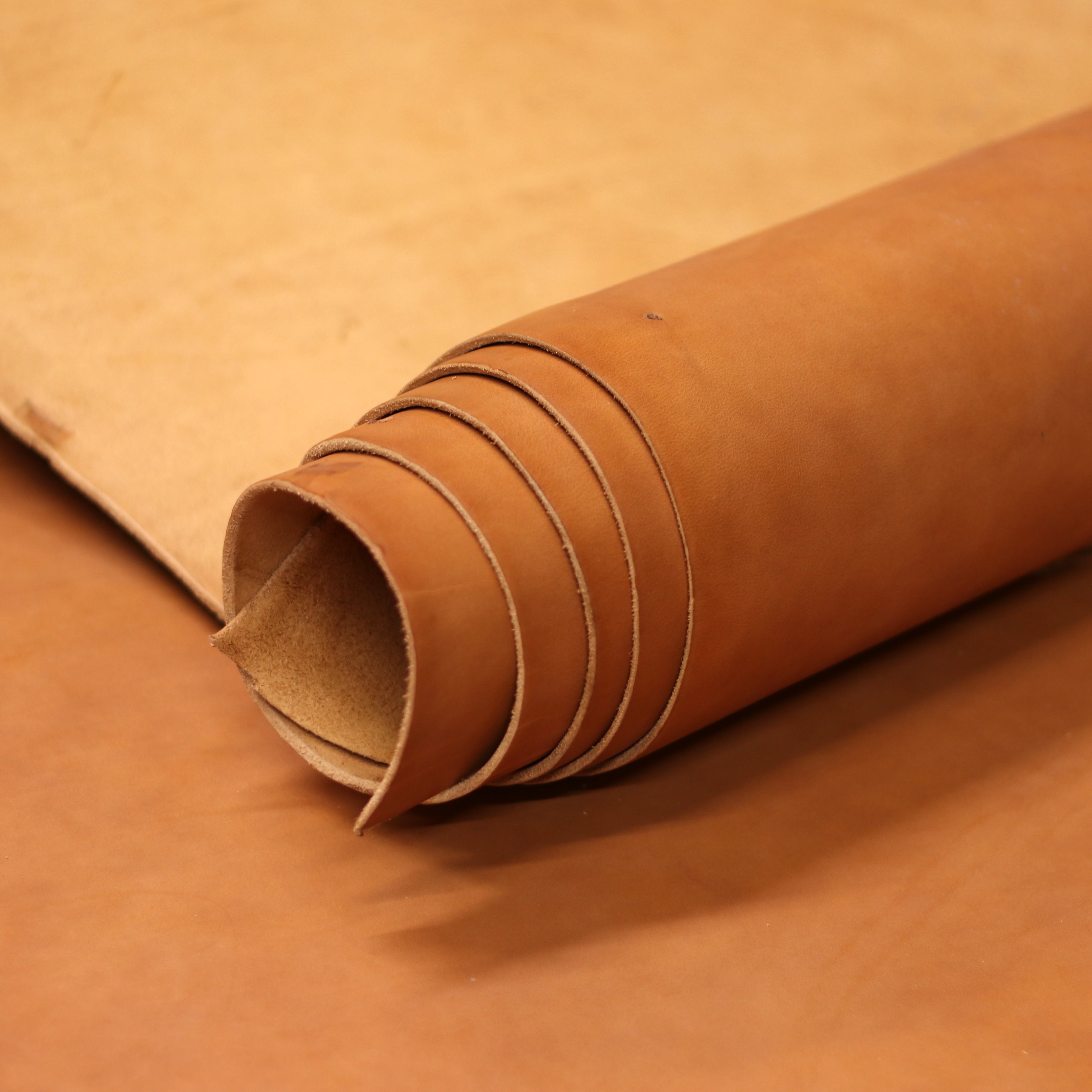 8/10oz. English Bridle Leather, British-Tan Color, Side, by Wickett & Craig