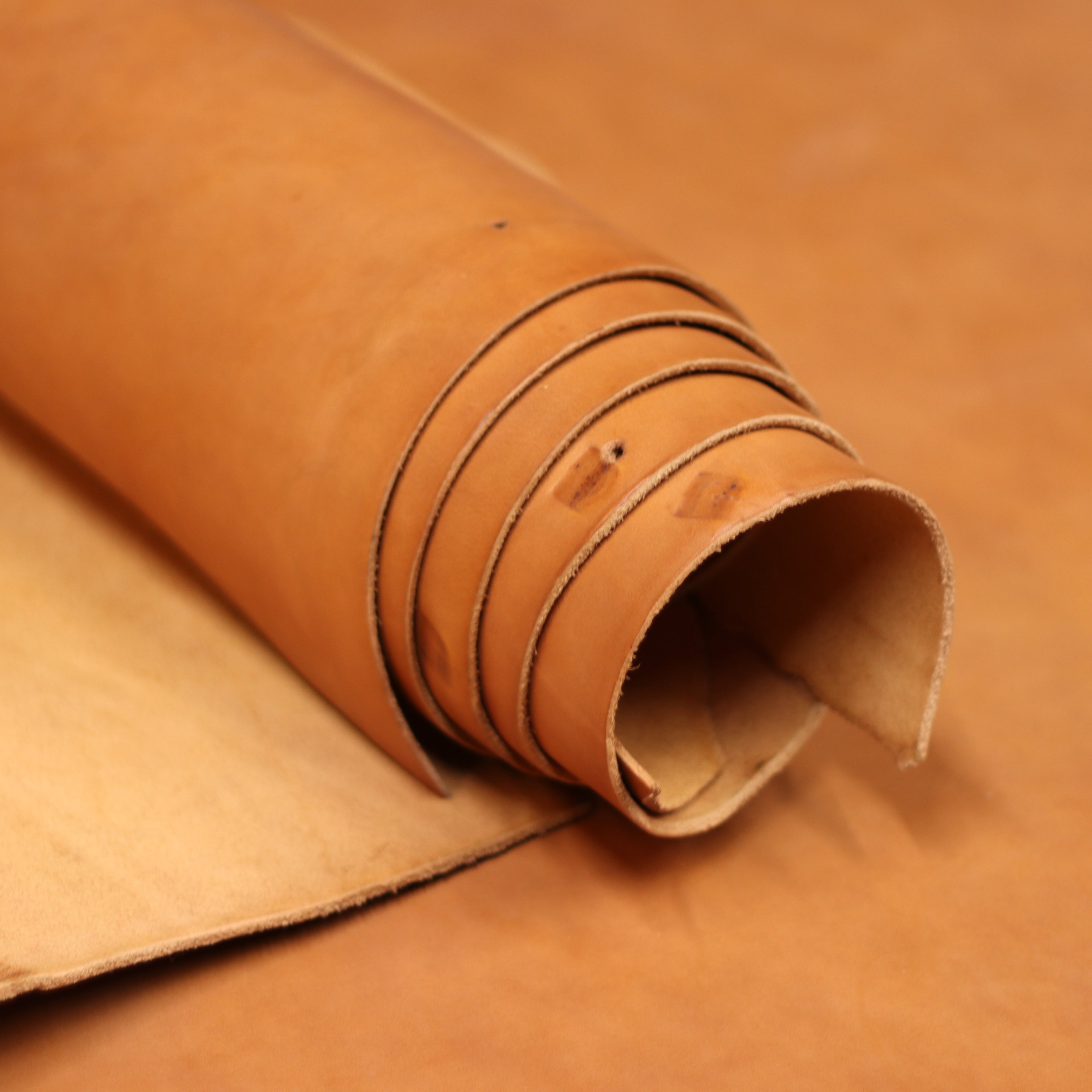 8/10oz. English Bridle Leather, British-Tan Color, Side, by Wickett & Craig