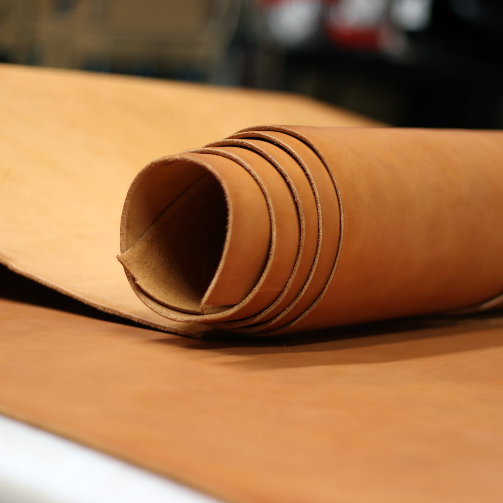 8/10oz. English Bridle Leather, British-Tan Color, Side, by Wickett & Craig