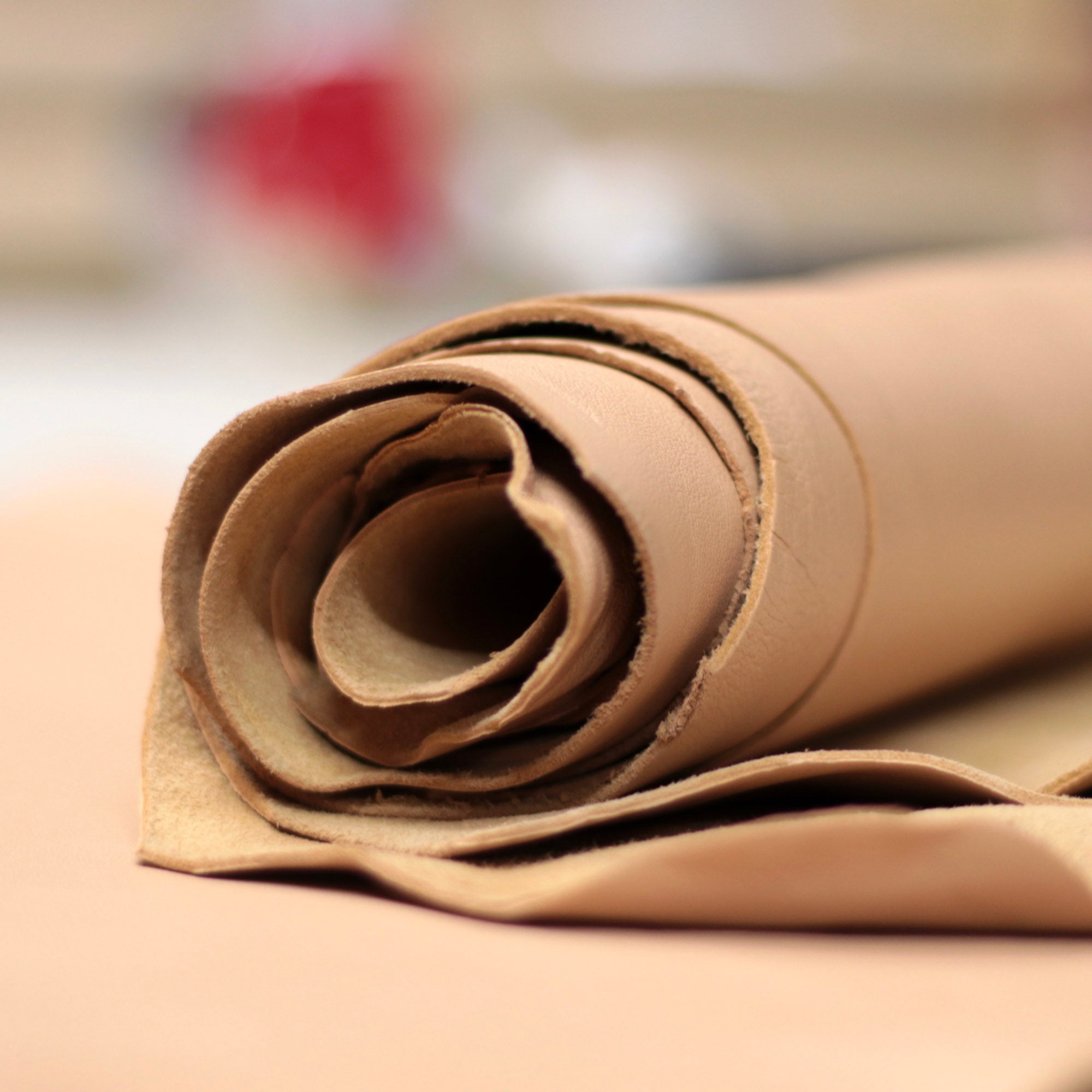 Lambskin Sweatband Leather Hides - Natural Beige