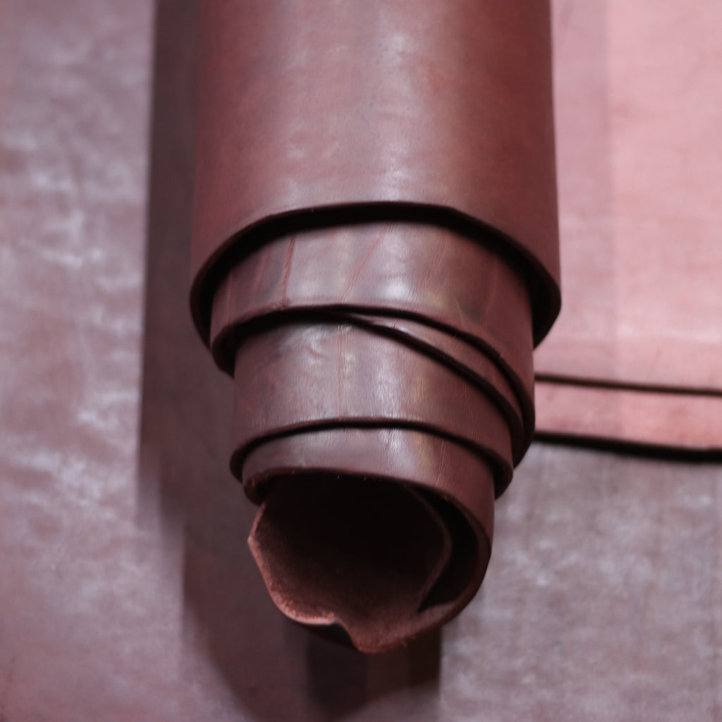 12/13oz. Latigo, Burgundy Color, Vegetable-Tanned Leather by Sepici