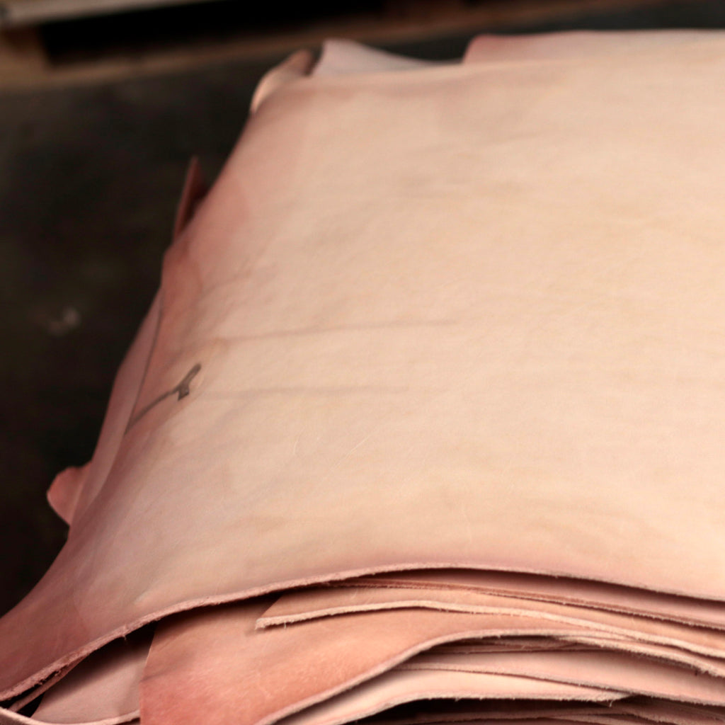7-9 oz. Double Shoulders Craftsman Grade Veg-Tan Natural Tooling Leather - (Previously sold as Shock Sale)