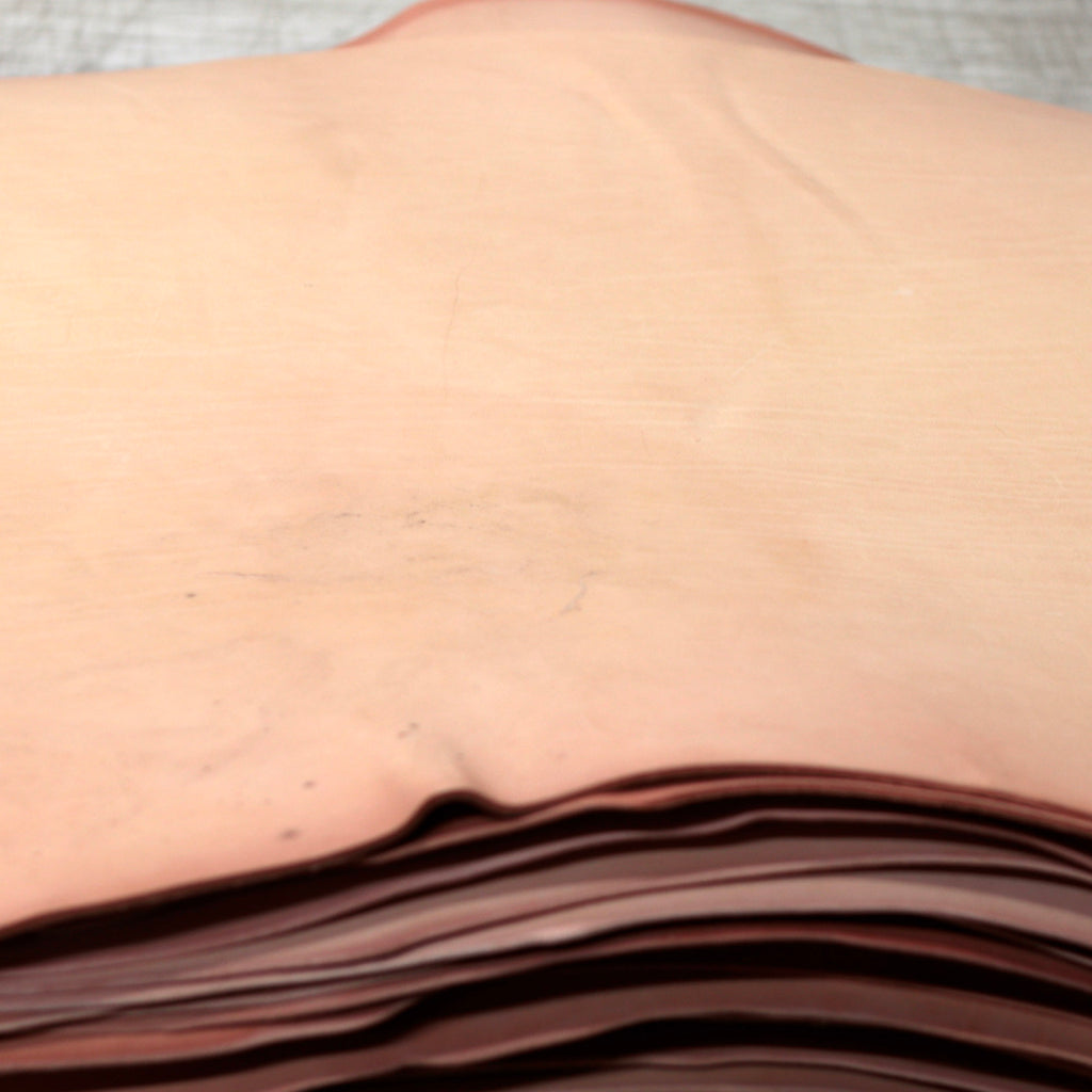 7-9 oz. Double Shoulders Craftsman Grade Veg-Tan Natural Tooling Leather - (Previously sold as Shock Sale)
