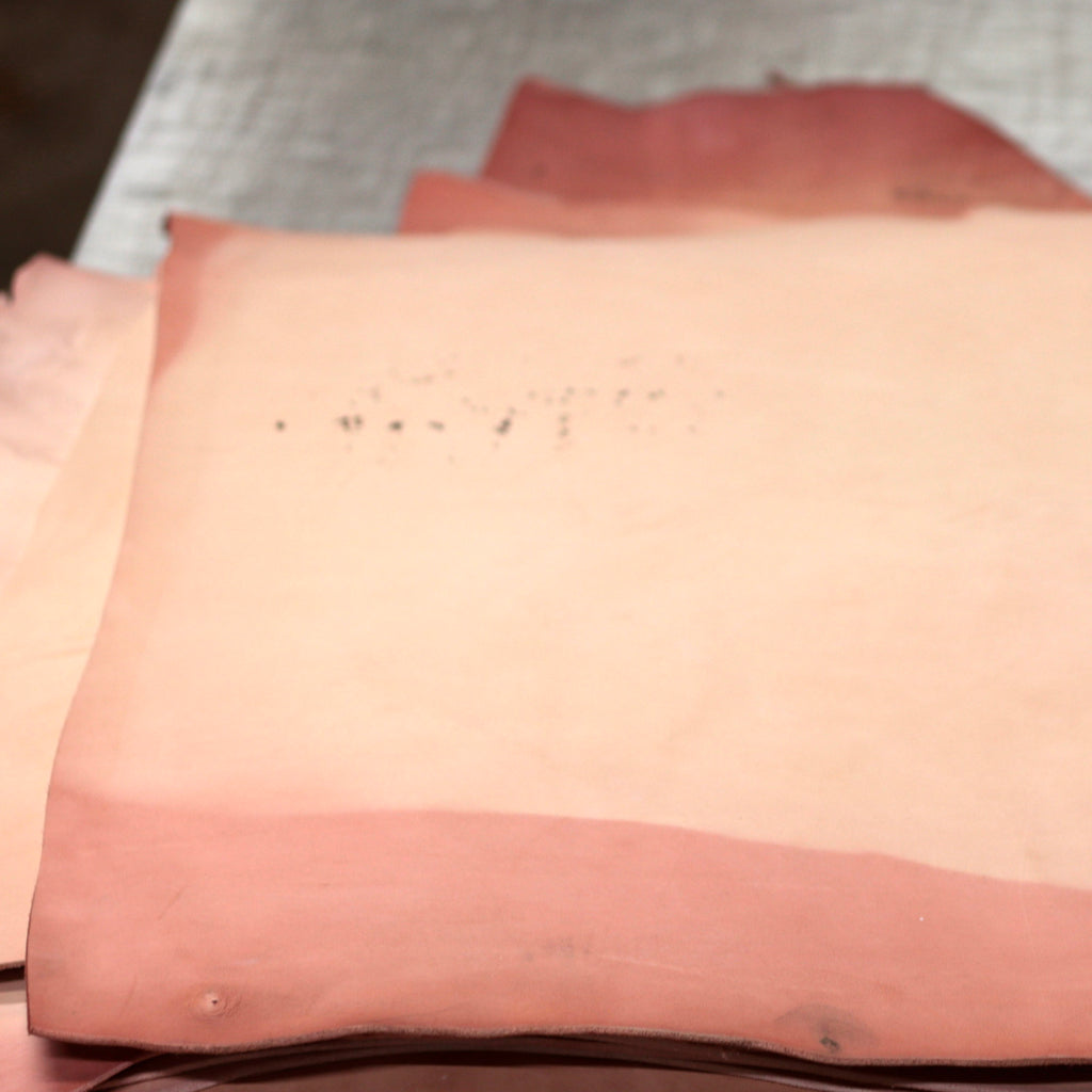 7-9 oz. Double Shoulders Craftsman Grade Veg-Tan Natural Tooling Leather - (Previously sold as Shock Sale)
