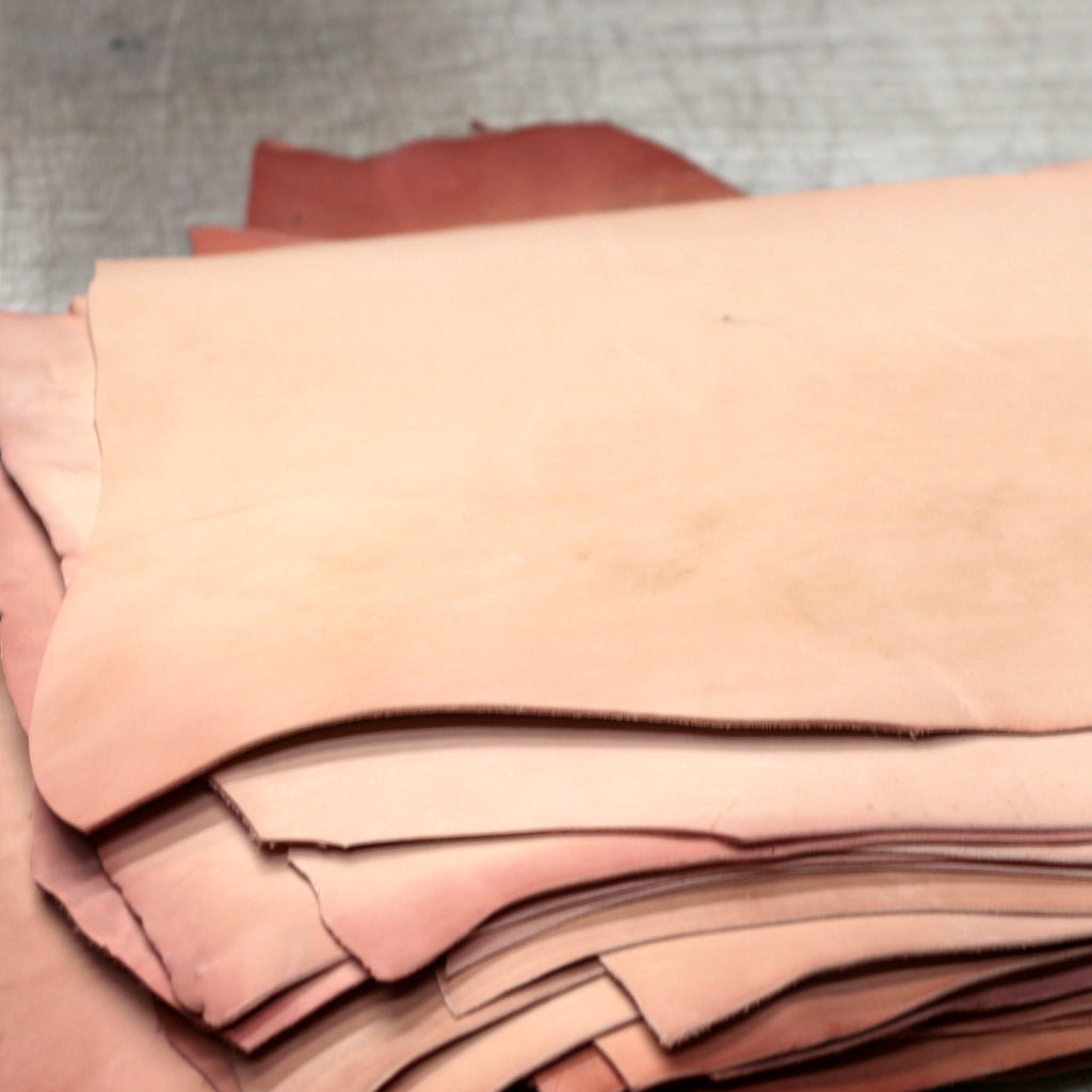 7-9 oz. Double Shoulders Craftsman Grade Veg-Tan Natural Tooling Leather - (Previously sold as Shock Sale)