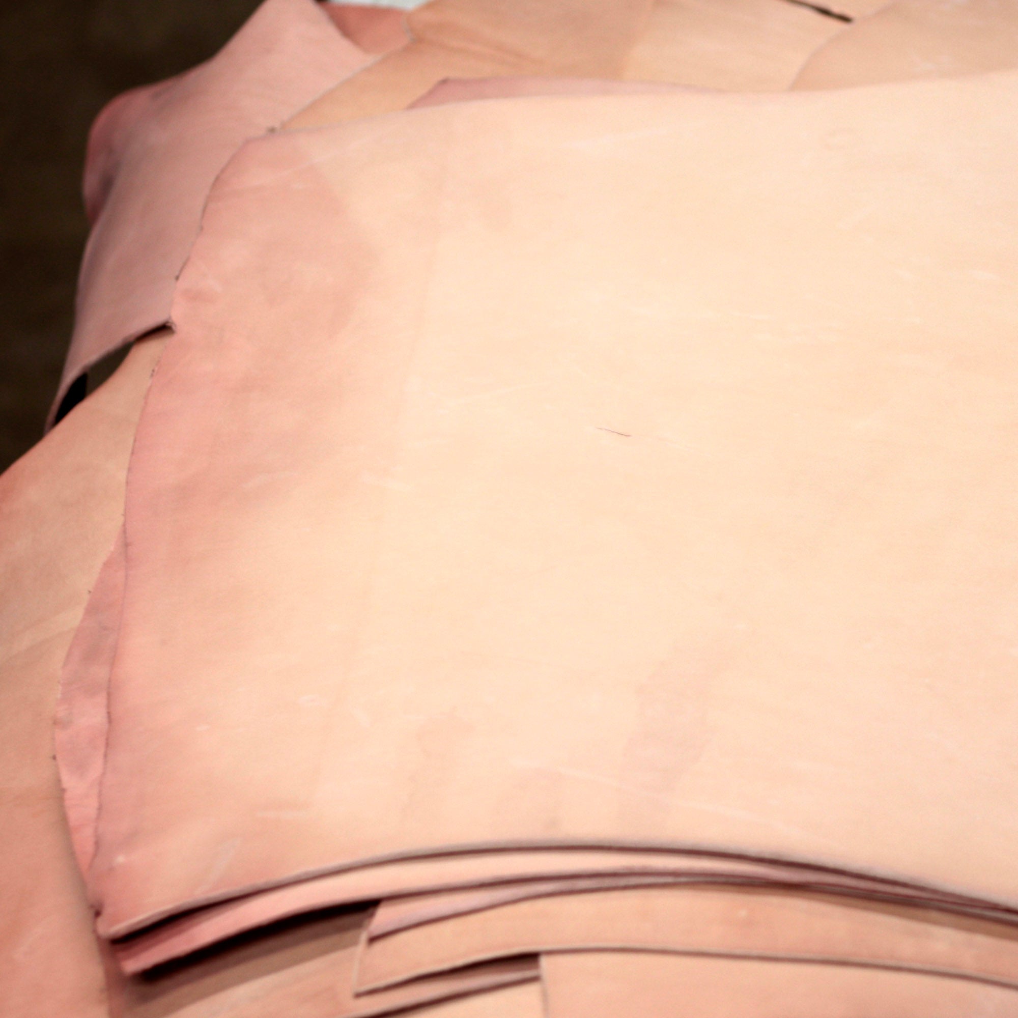 7-9 oz. Double Shoulders Craftsman Grade Veg-Tan Natural Tooling Leather - (Previously sold as Shock Sale)