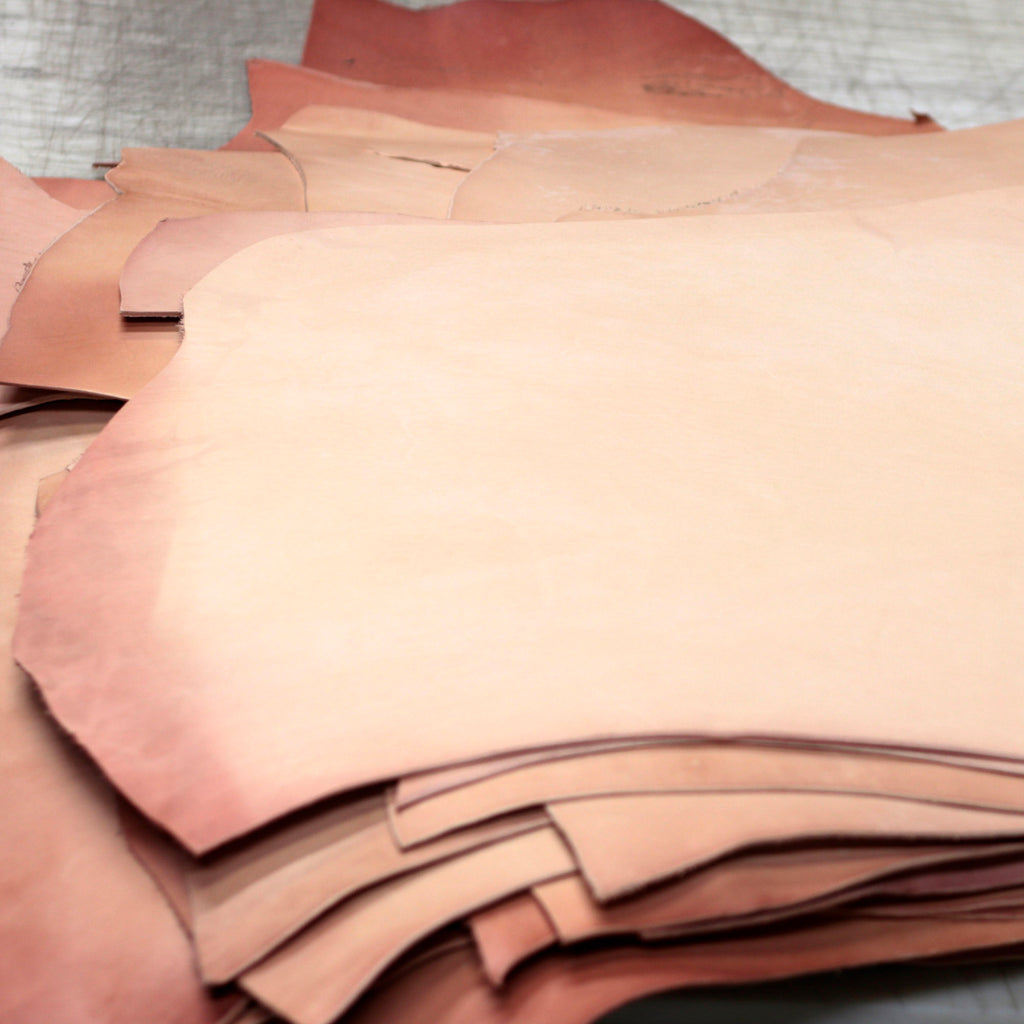 7-9 oz. Double Shoulders Craftsman Grade Veg-Tan Natural Tooling Leather - (Previously sold as Shock Sale)