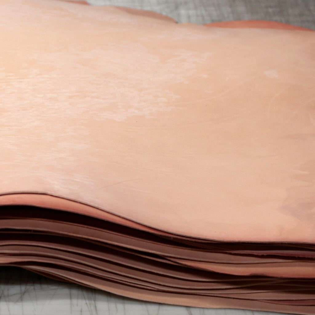 7-9 oz. Double Shoulders Craftsman Grade Veg-Tan Natural Tooling Leather - (Previously sold as Shock Sale)