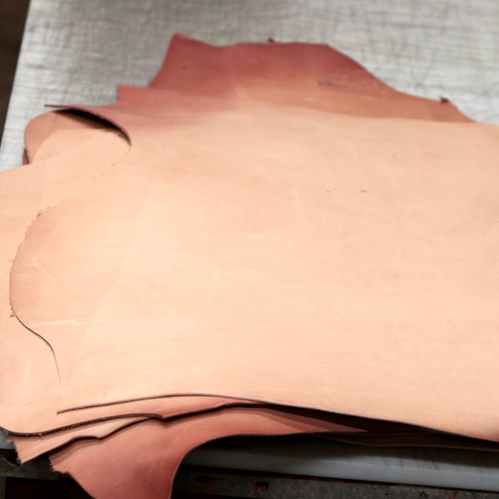 7-9 oz. Double Shoulders Craftsman Grade Veg-Tan Natural Tooling Leather - (Previously sold as Shock Sale)
