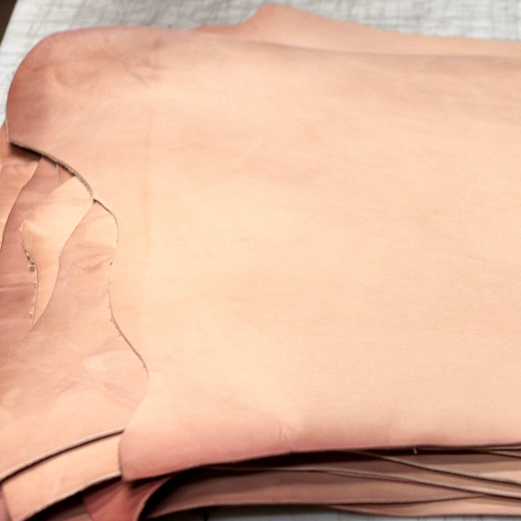 7-9 oz. Double Shoulders Craftsman Grade Veg-Tan Natural Tooling Leather - (Previously sold as Shock Sale)