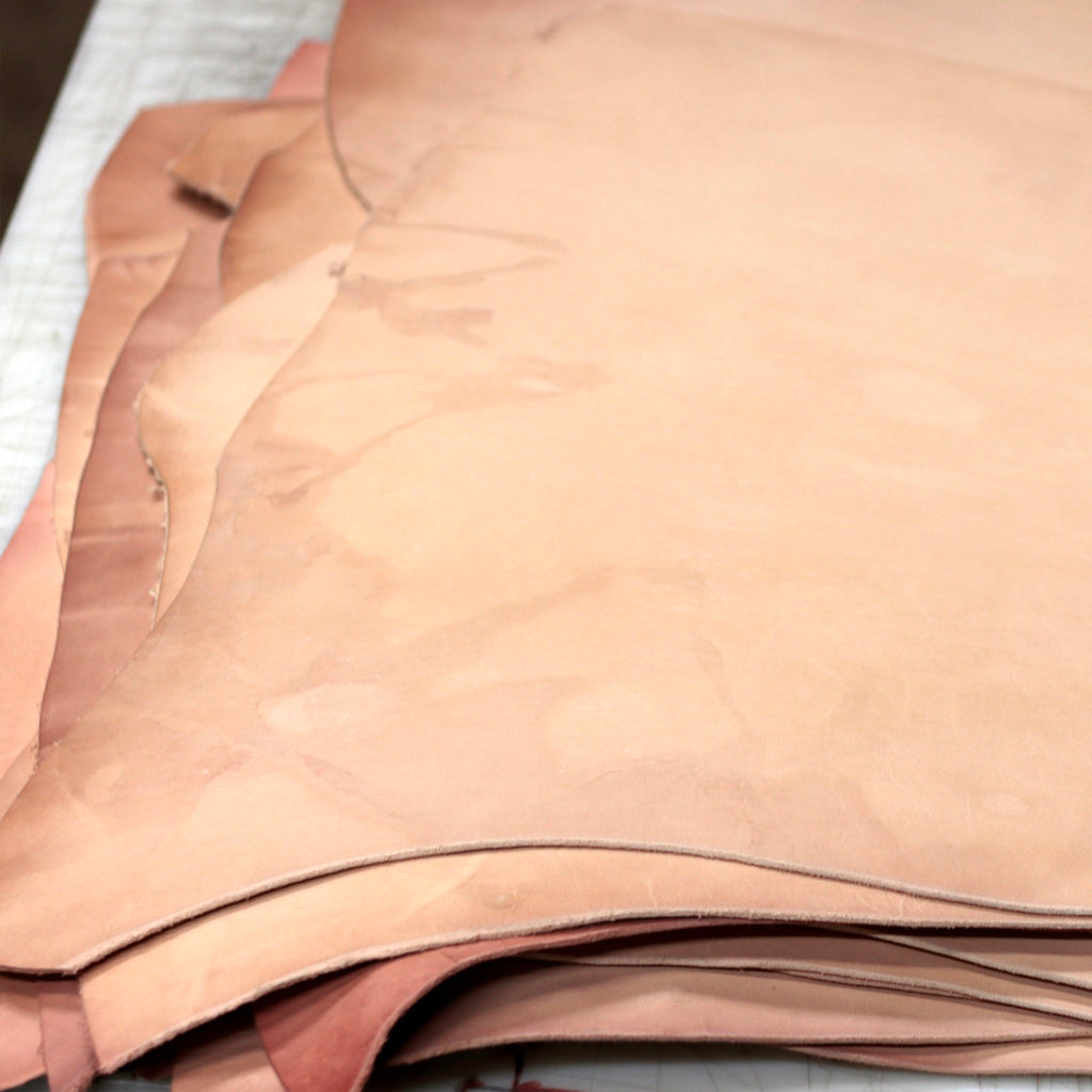 7-9 oz. Double Shoulders Craftsman Grade Veg-Tan Natural Tooling Leather - (Previously sold as Shock Sale)