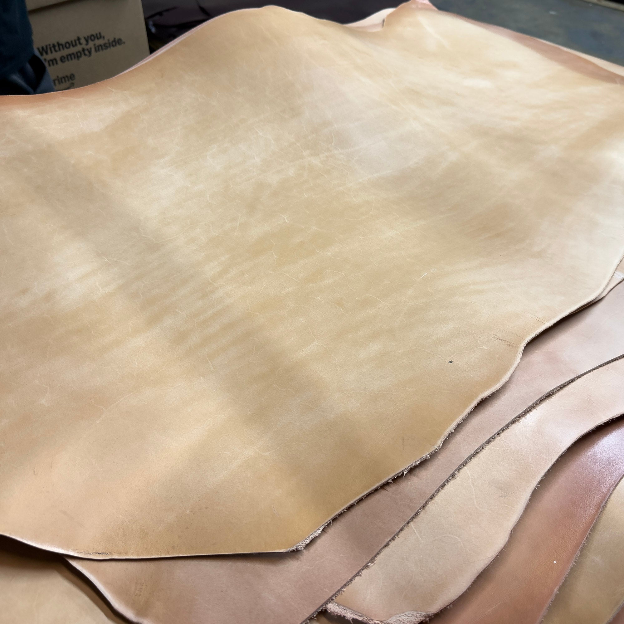 ⚡ Shock Sale ⚡ 6-8 oz. Midsole Double Shoulder, Natural - $3.00 per Sq.Ft.