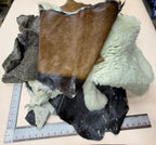 Small Livestock Fur Scrap Bundle - Mixed Colors (Lamb & Goat) Box No 2