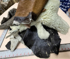 Small Livestock Fur Scrap Bundle - Mixed Colors (Lamb & Goat) Box No 2