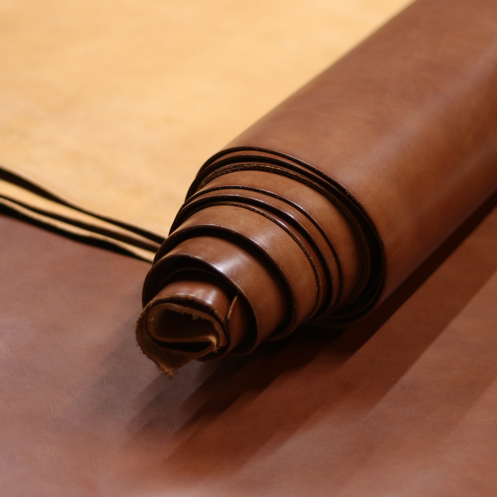 5/6oz. Spade Milled, Cognac Color, Vegetable-Tanned Leather by Sepici