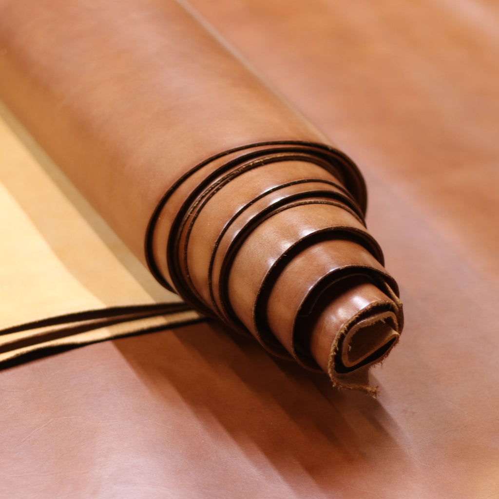 5/6oz. Spade Milled, Cognac Color, Vegetable-Tanned Leather by Sepici