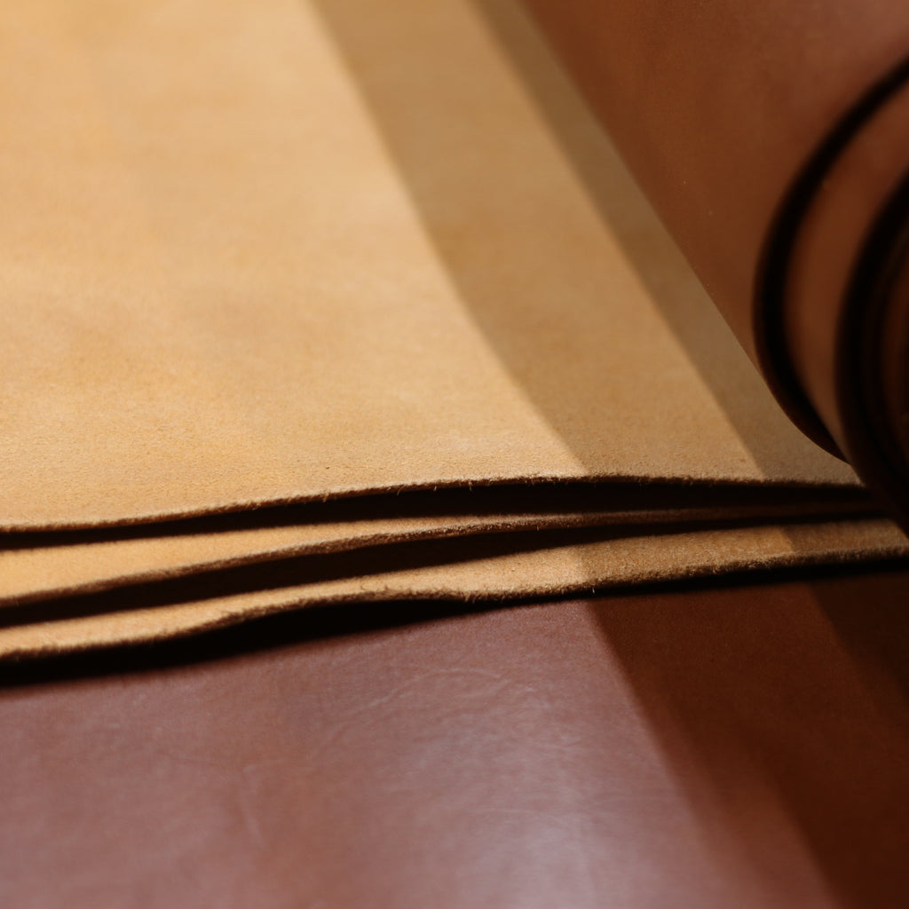 5/6oz. Spade Milled, Cognac Color, Vegetable-Tanned Leather by Sepici