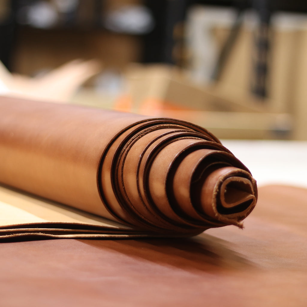 5/6oz. Spade Milled, Cognac Color, Vegetable-Tanned Leather by Sepici