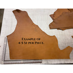 8/9oz. English Bridle Leather Pieces, Russet Color, Pasted Back, Vegetable Tanned Leather by Wickett &amp; Craig.