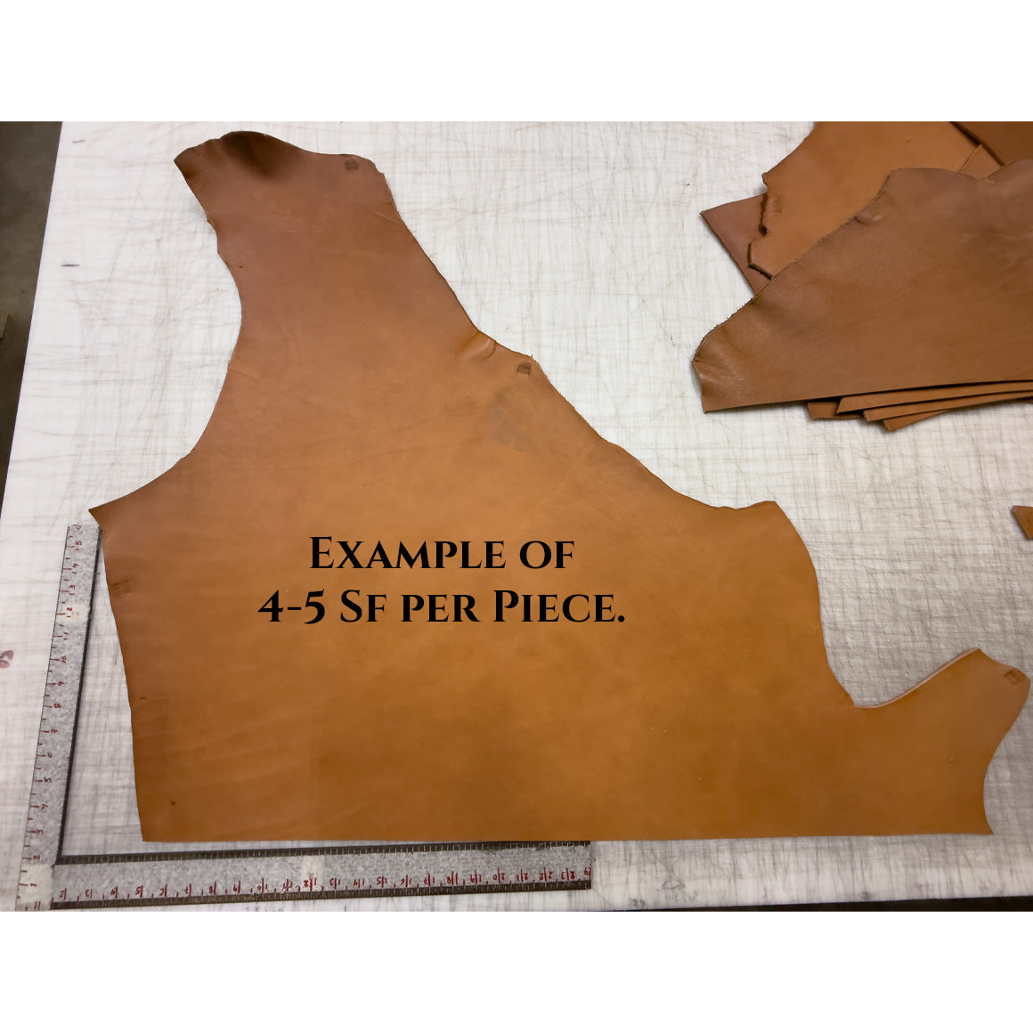 8/9oz. English Bridle Leather Pieces, Russet Color, Pasted Back, Vegetable Tanned Leather by Wickett &amp; Craig.