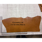 8/9oz. English Bridle Leather Pieces, Russet Color, Pasted Back, Vegetable Tanned Leather by Wickett &amp; Craig.