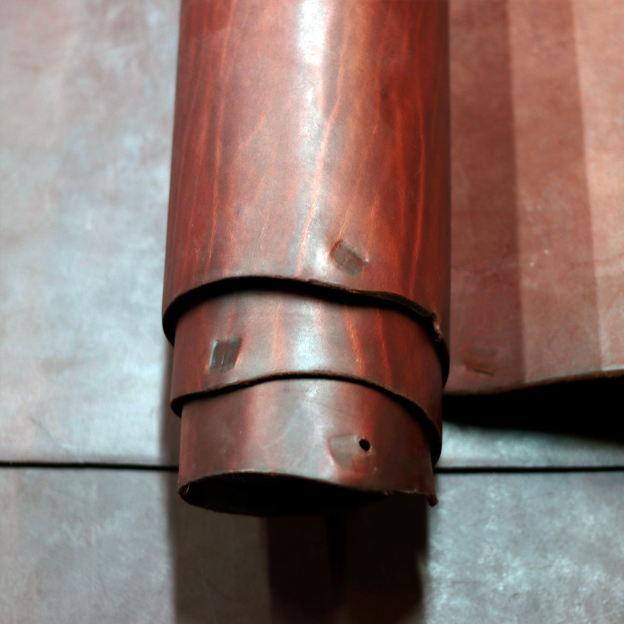 ⚡Big Sale⚡ 8/10oz. Harness Oiled & Waxed Leather, Red Brown, Single Back, by Wickett & Craig