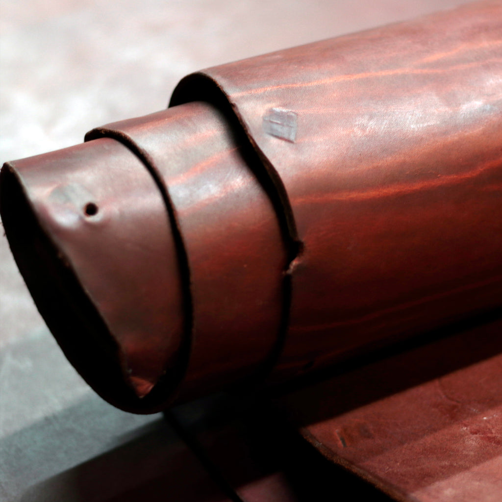 ⚡Big Sale⚡ 8/10oz. Harness Oiled & Waxed Leather, Red Brown, Single Back, by Wickett & Craig