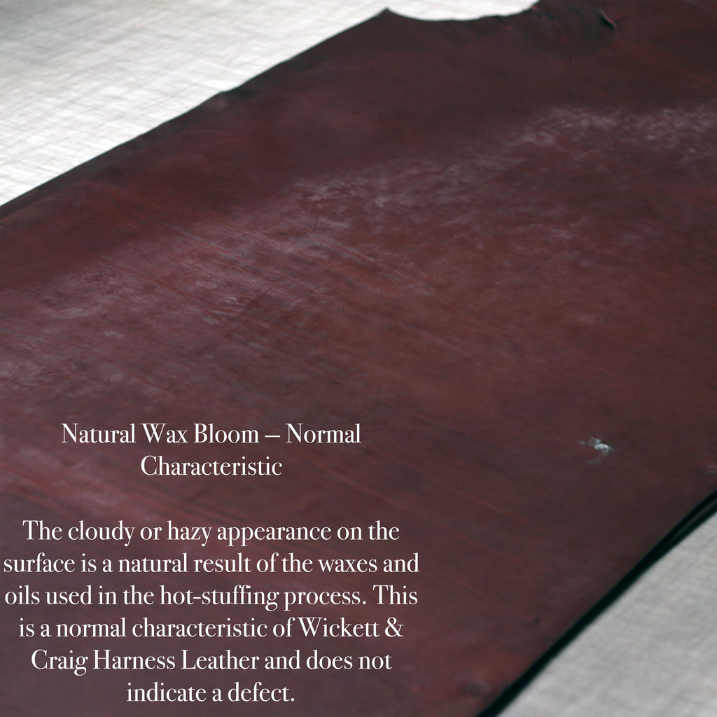 ⚡Big Sale⚡ 8/10oz. Harness Oiled & Waxed Leather, Red Brown, Single Back, by Wickett & Craig