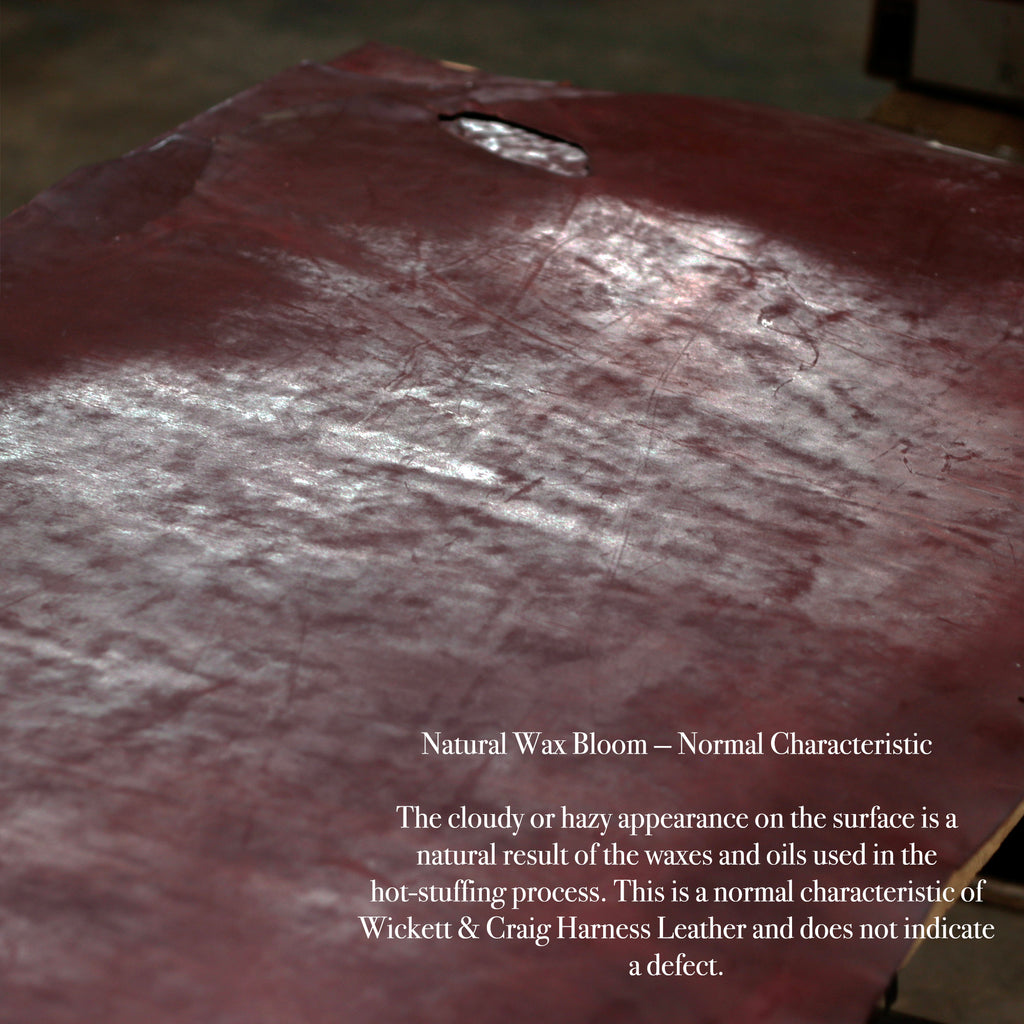⚡Big Sale⚡ 8/10oz. Harness Oiled & Waxed Leather, Red Brown, Single Back, by Wickett & Craig