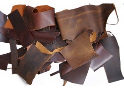 3 to 6 oz. Mixed Color Cowhide Leather Scraps / Remnants 2,4,8,12,16 and 20 LBS per Pack